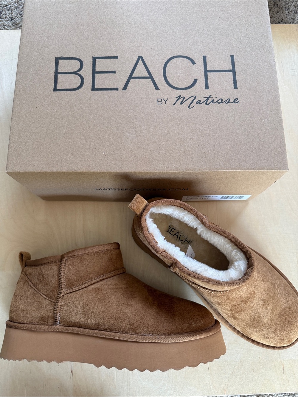 BEACH by Matisse Tan Suede Platform Ankle Slippers